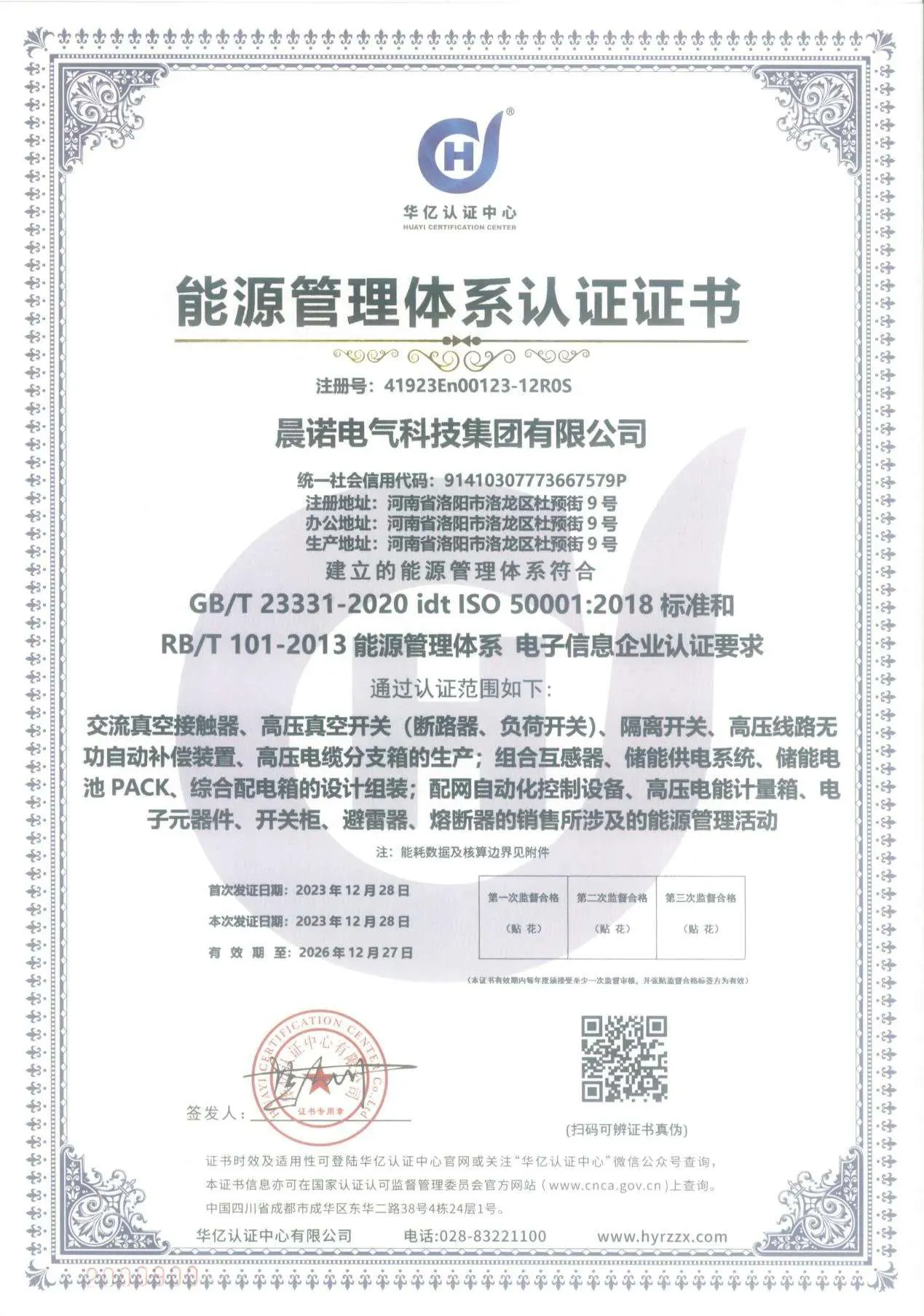 ISO50001 Energy Management System Certification